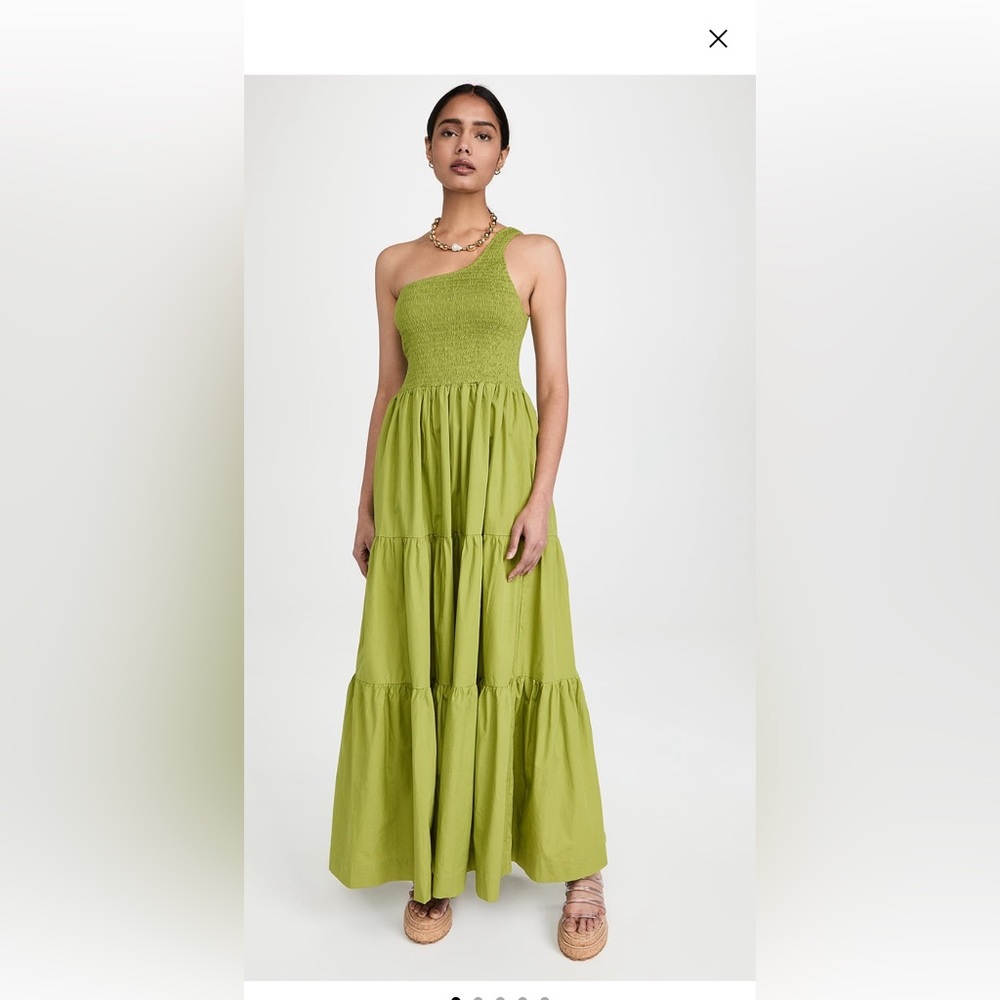 NWT - Green one shoulder SWF maxi dress